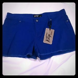 Klip Jeans Shorts Bright Blue Demin Size 13 Juniors NEW